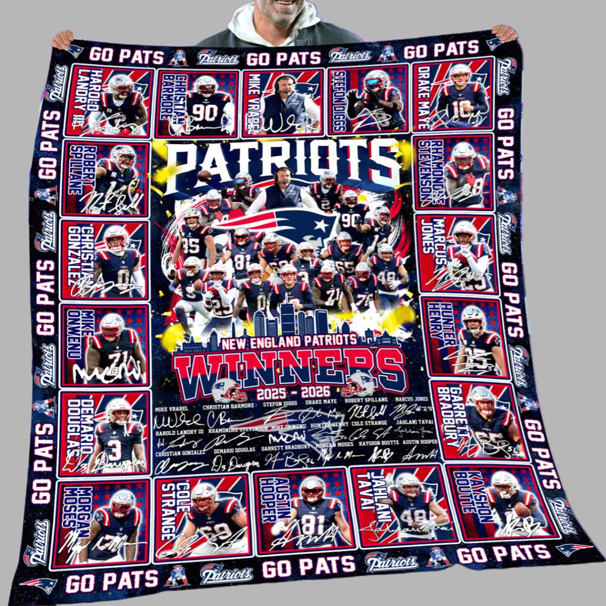 Patriots Winners 2025-2026 Blanket 2 Patriots Winners 2025 2026 Blanket 2
