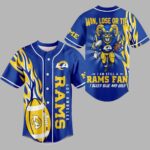 Rams 2026 I Bleed Blue And Gold Personalized Baseball Jersey