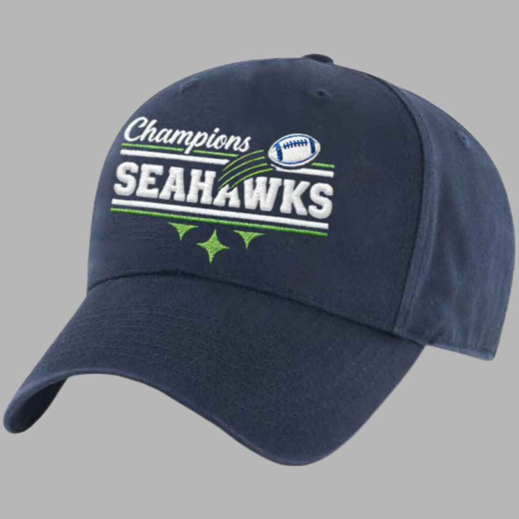 Retro Seahawks Champions Football Printed Hat 2 Retro Seahawks Champions Football Printed Hat 2