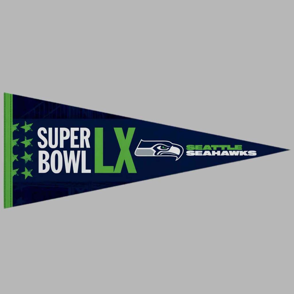 Seahawks 2026 SB LX Bound Pennant Flag 2