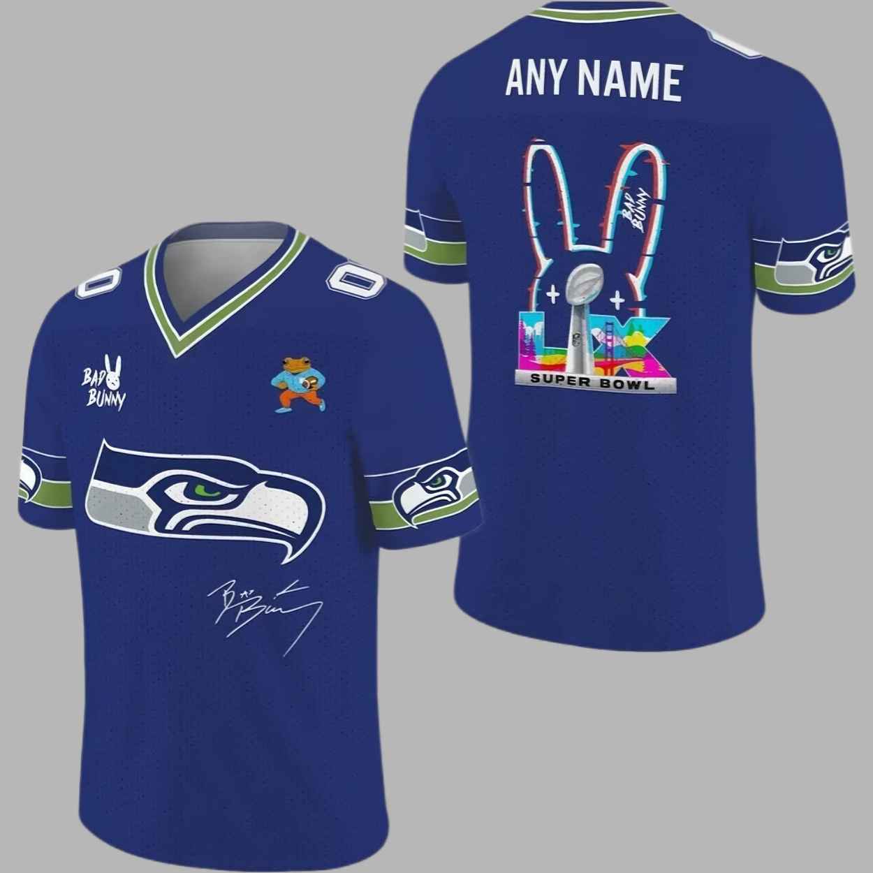 Seahawks Bad Bunny Bowl LX 2025 2026 Football Jersey 1 Seahawks Bad Bunny Bowl LX 2025 2026 Football Jersey