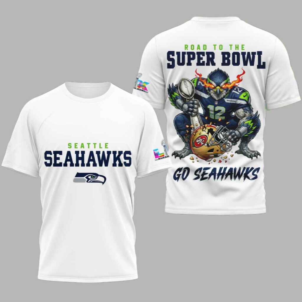 Seahawks Road To SB 3D Shirt 2 Seahawks Road To SB 3D Shirt 2