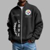 Steelers EST 1933 Waffle Half Zip Sweatshirt 1