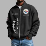 Steelers EST 1933 Waffle Half Zip Sweatshirt