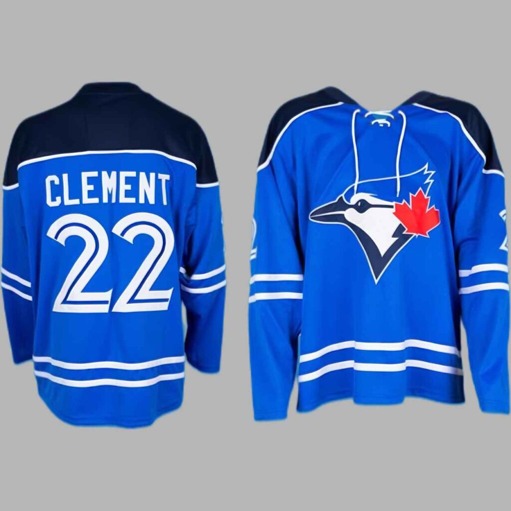 2026 Blue Jays Ernie Clement Replica Hockey Jersey Giveaway 2