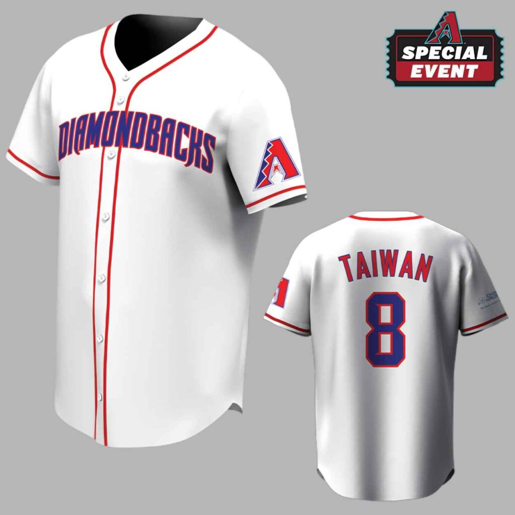 2026 Giveaway Dbacks Taiwanese Heritage Celebration Jersey 2