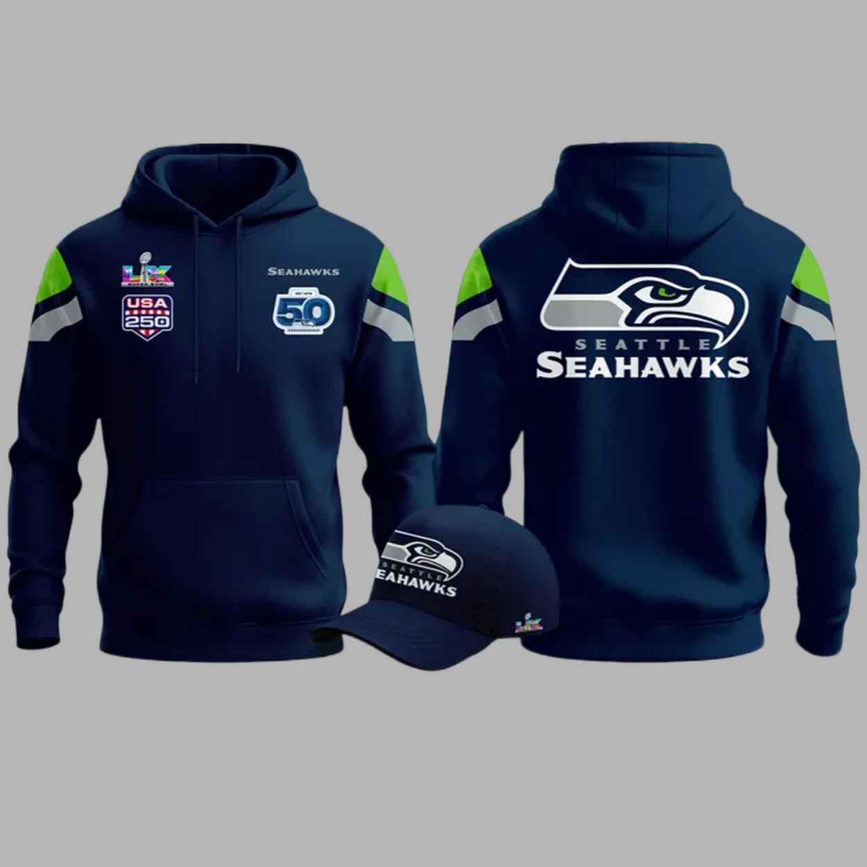 2026 Seattle Seahawks S Bowl LX Hoodie 3 2026 Seattle Seahawks S Bowl LX Hoodie 3