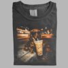 Funny Dachshund Drinking Iced Coffee T shirt 1