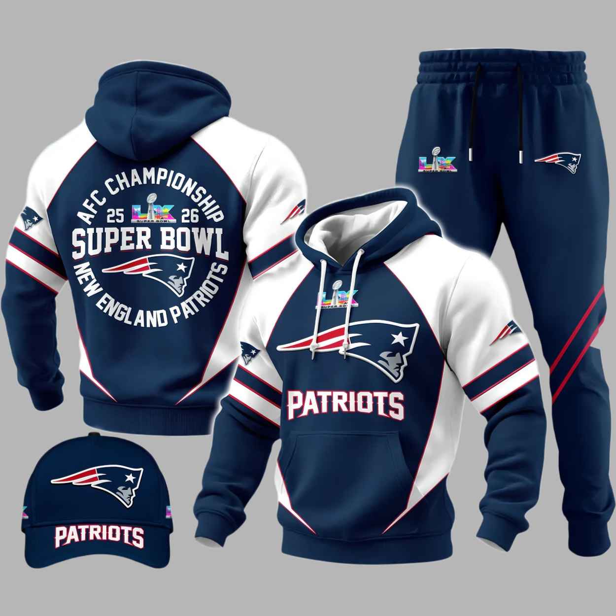 New England Patriots S Bowl LX 2026 Limited Edition Hoodie 1 New England Patriots S Bowl LX 2026 Limited Edition Hoodie 1