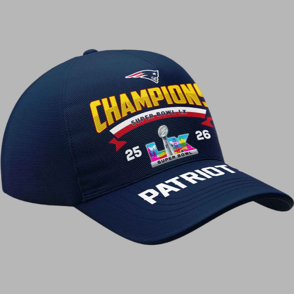 Patriots S Bowl LX Champions 25 26 Printed Cap 2 Patriots S Bowl LX Champions 25 26 Printed Cap 2