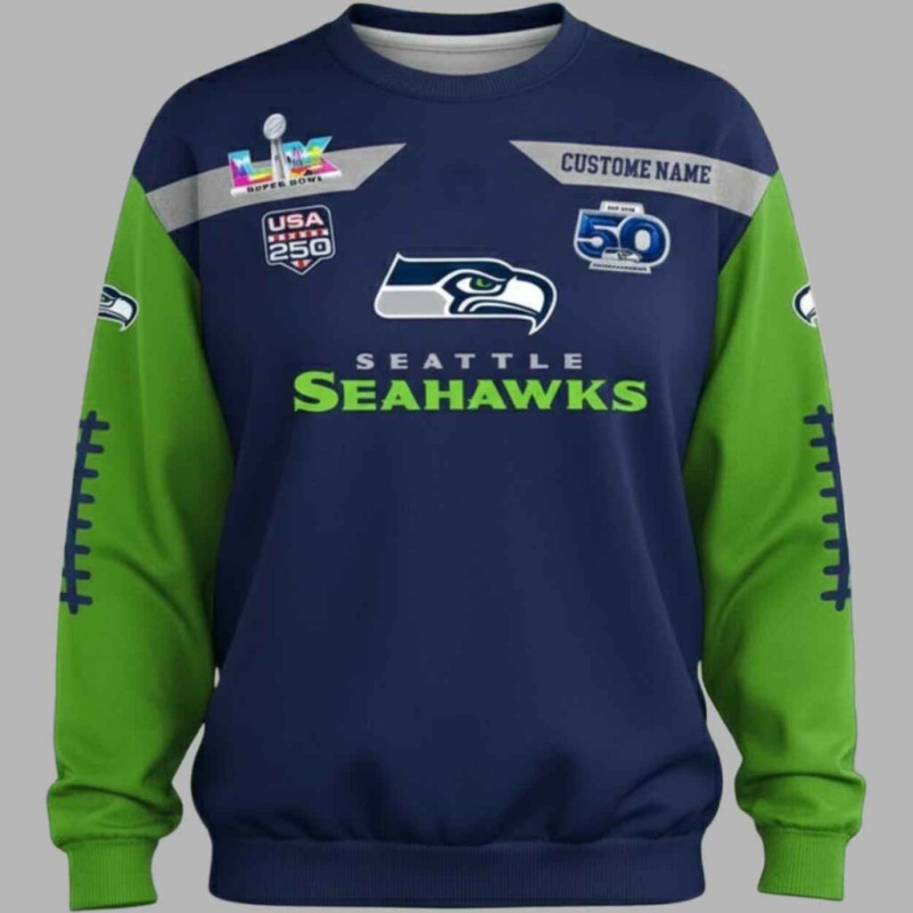 Seahawks 50th Anniversary Long Sleeve Shirt 2