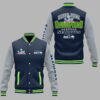 Seahawks Bowl LX Baseball Jacket 3 Seahawks Bowl LX Baseball Jacket 2