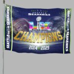 Seahawks Champions SB LX Flag