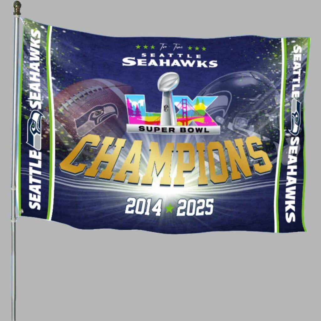 Seahawks Champions SB LX Flag 2