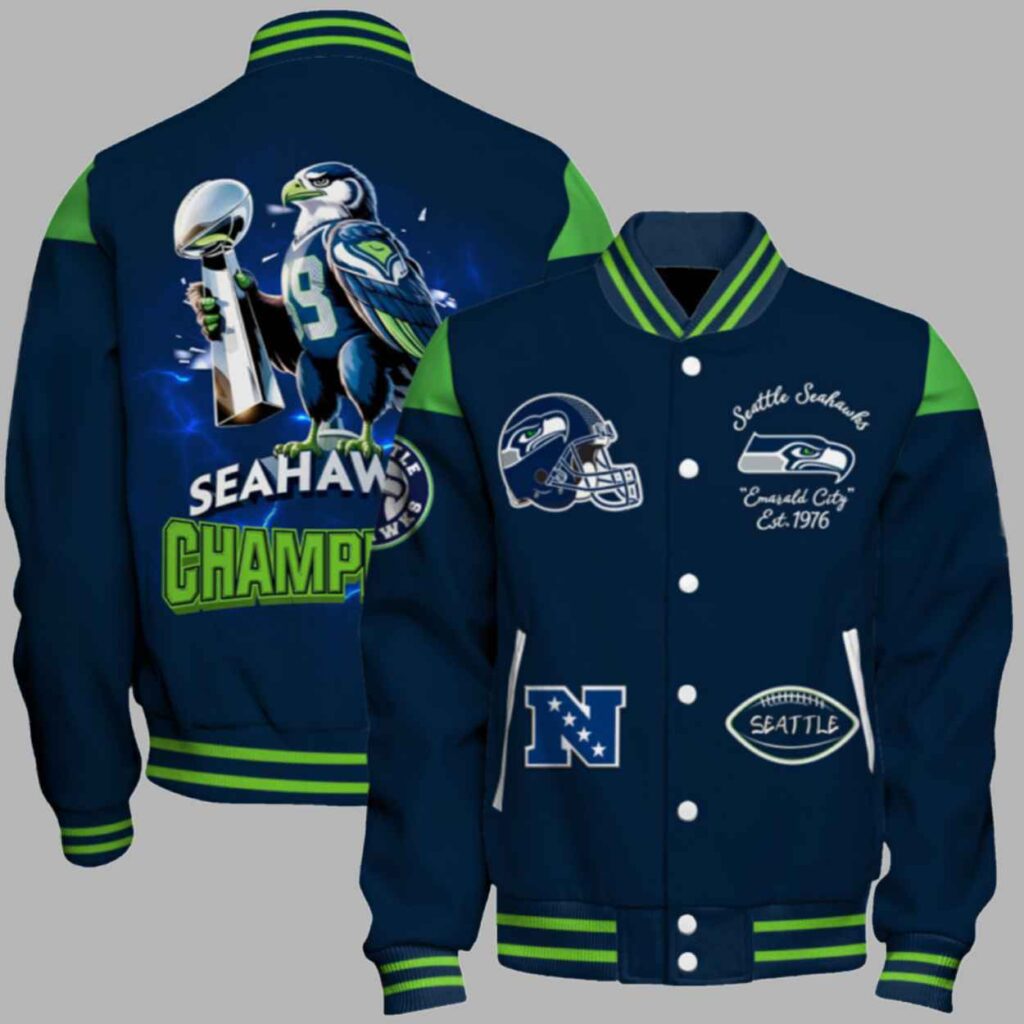 Seahawks SB LX Baseball Jacket 2