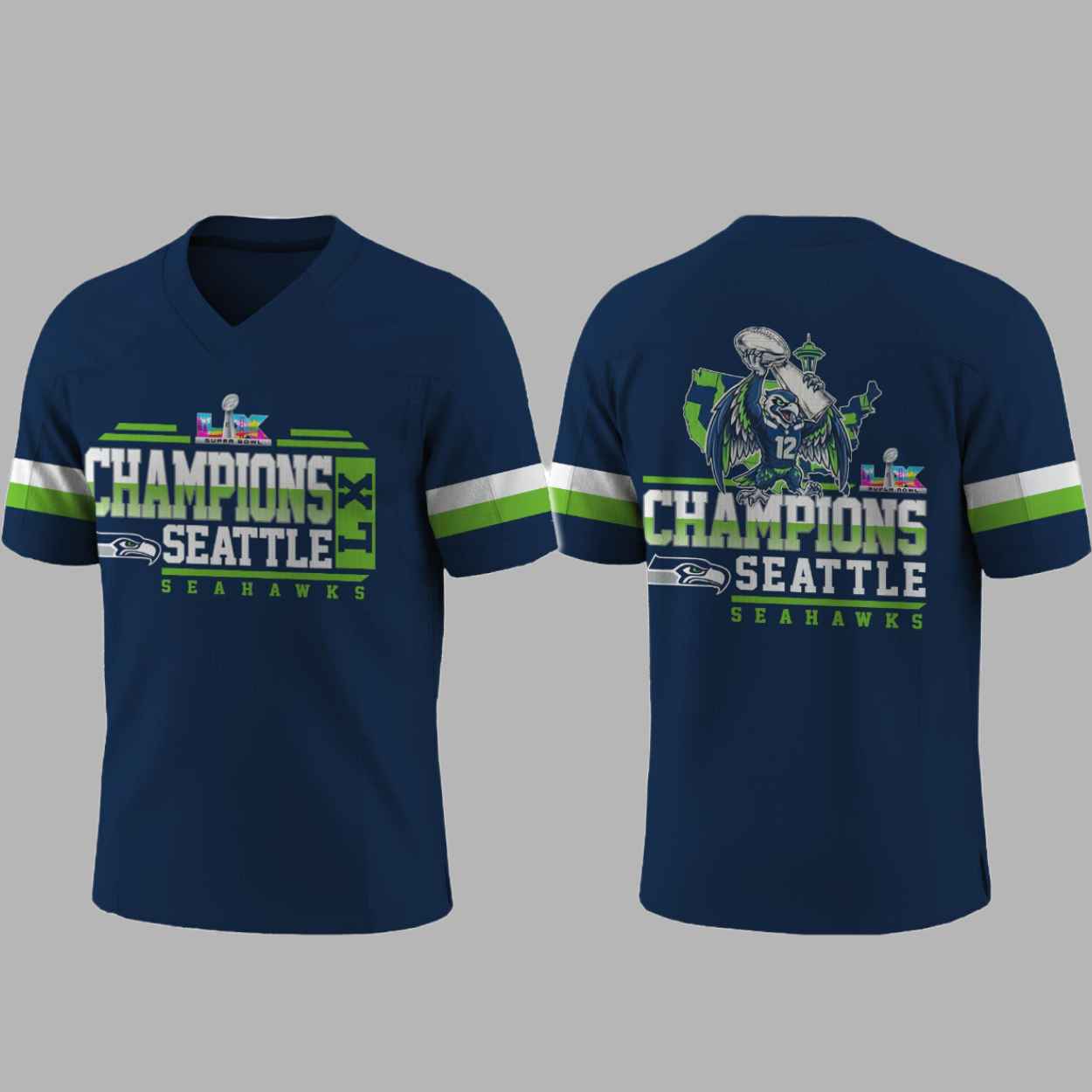 Seahawks SB LX Champions Football Jersey 1 Seahawks SB LX Champions Football Jersey 1