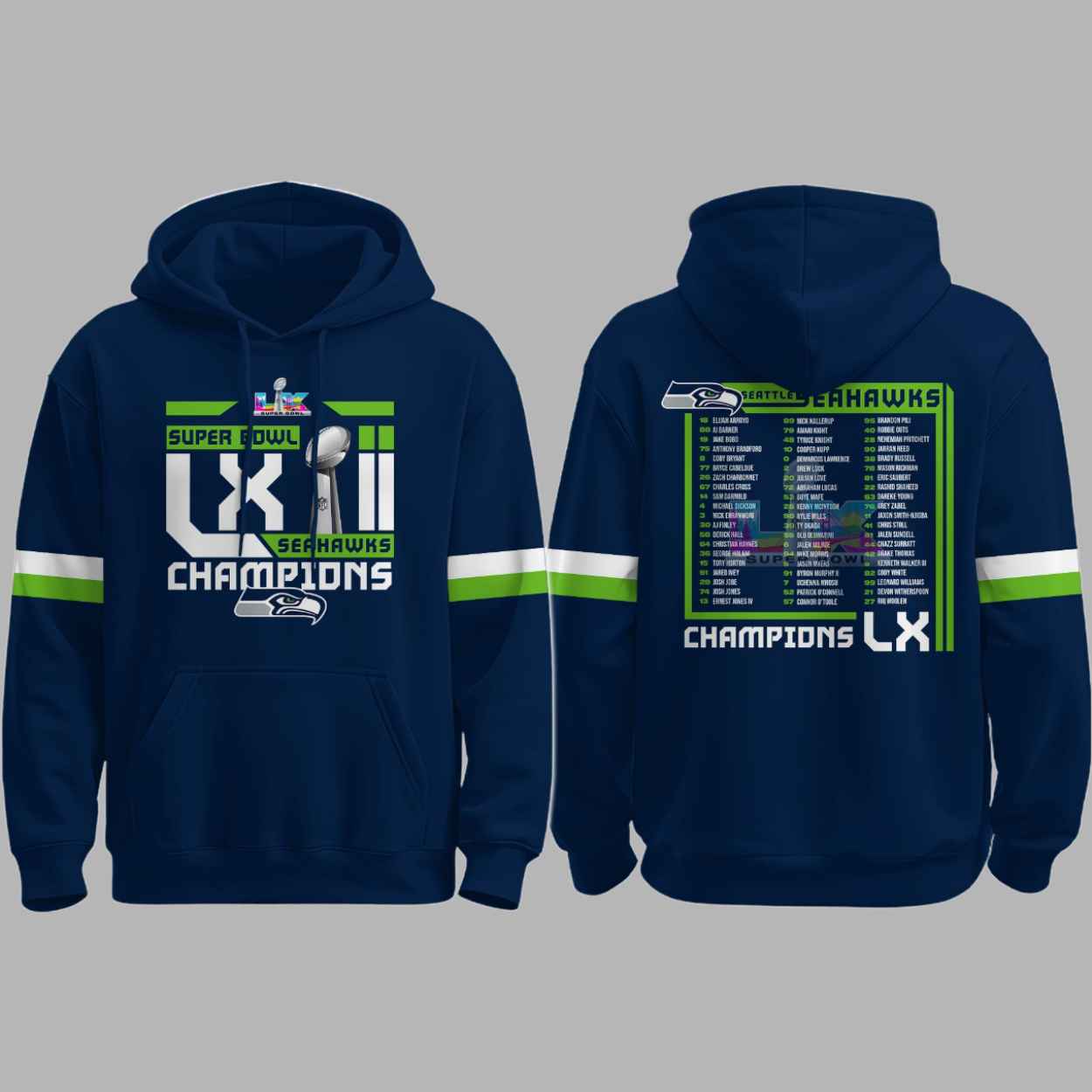 Seahawks SB LX Champions Roster Shirt 3 Seahawks SB LX Champions Roster Shirt 3