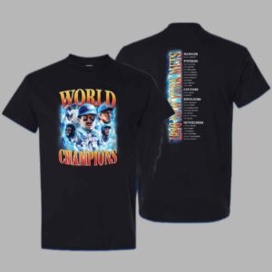 2026 Giveaway Mets 1986 WORLD CHAMPIONS RETRO T SHIRT 1
