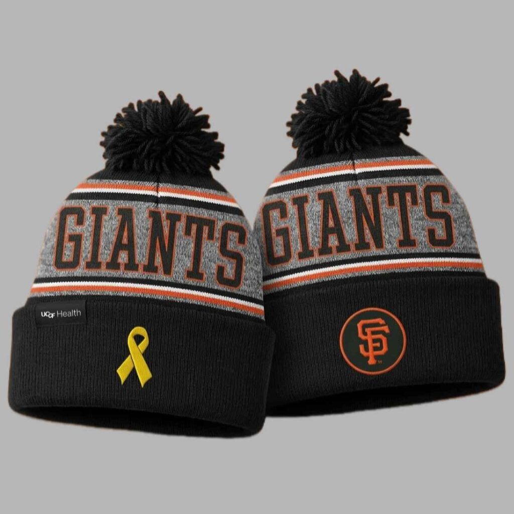 2026 Giants Pediatric Cancer Awareness Knit Hat 2
