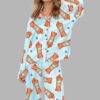 Aperol Bottle Silky Satin Pajama Set 1