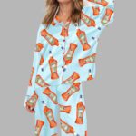 Aperol Bottle Silky Satin Pajama Set