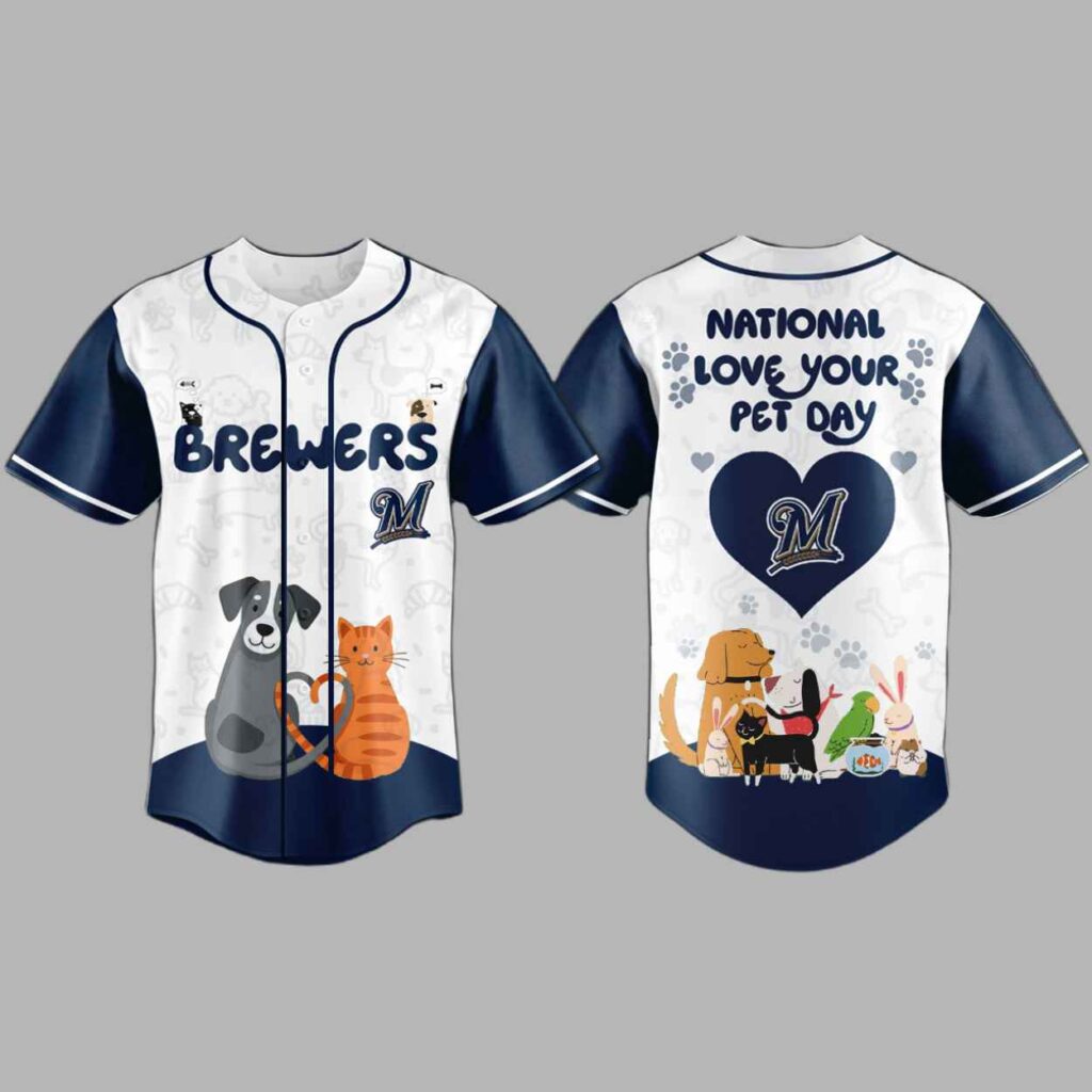 Brewers National Love Your Pet Day Limited Edition Jersey 1