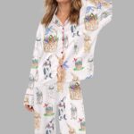 Easter Bunnies Silky Satin Pajama Set