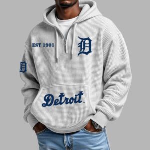 Detroit EST 1901 2D Waffle Hoodie 1
