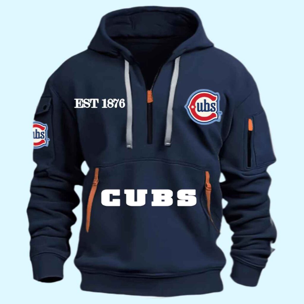 Cubs EST 1876 Hoodie Half Zipper 2