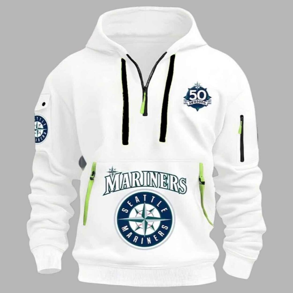 Mariners 50 Seasons Quarter Zip Hoodie 2