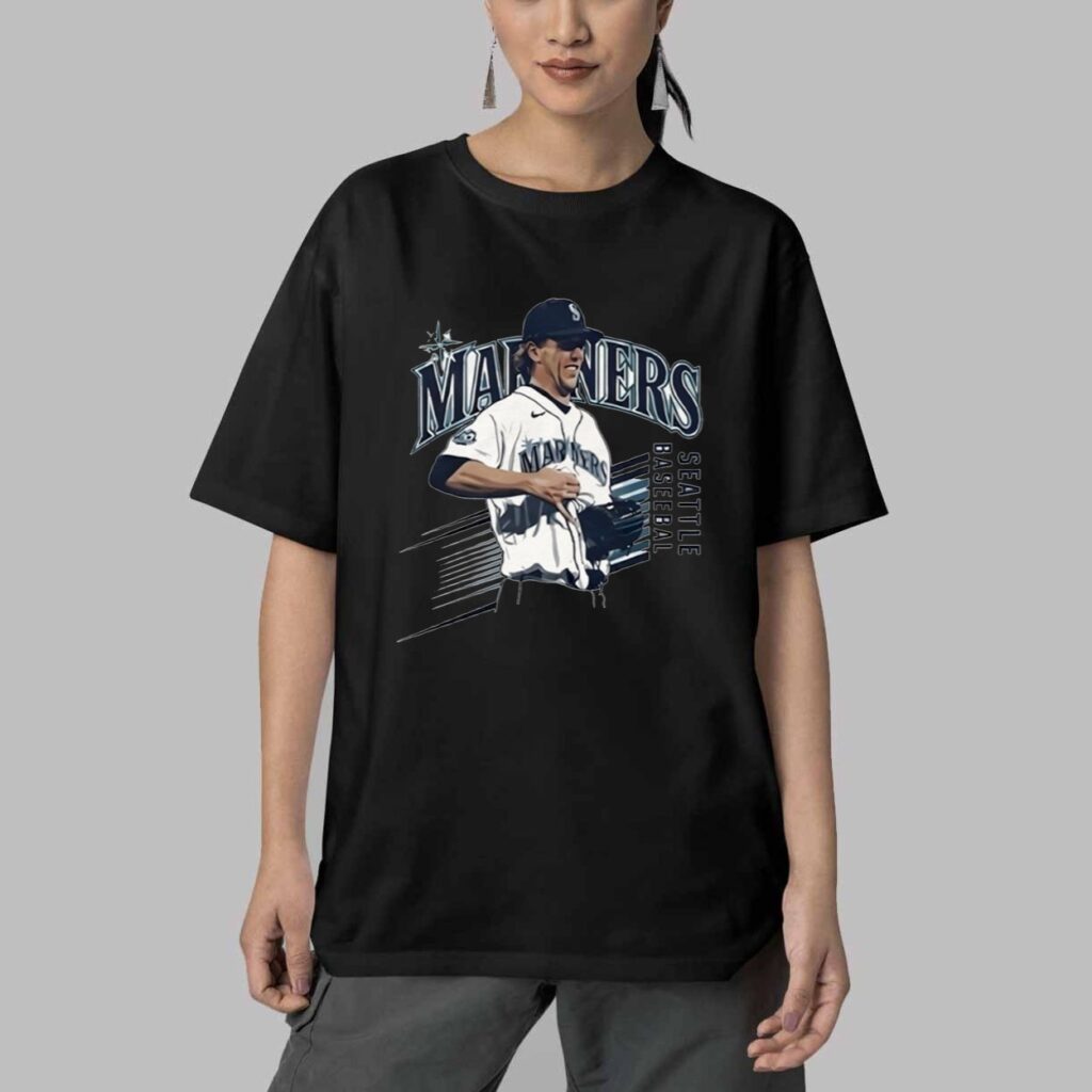 Mariners Logan Gilbert Catch Ball In Shirt 2