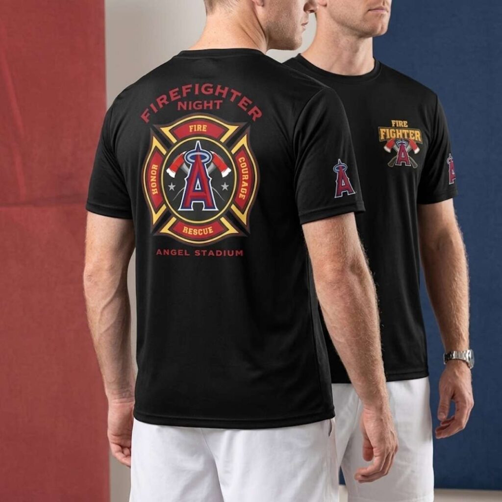 2026 Angels Firefighter Appreciation Night Shirt Giveaway 2