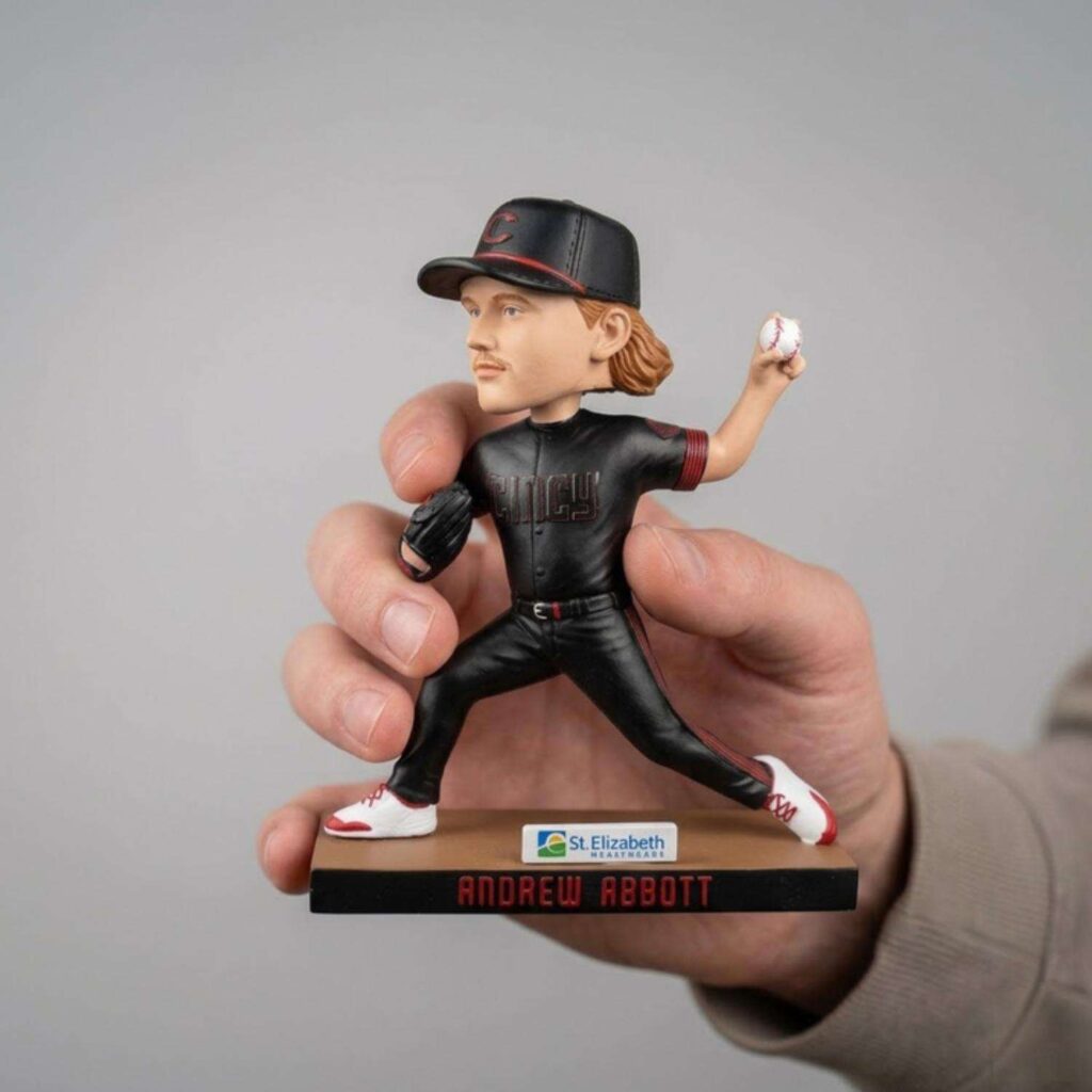 2026 Reds Andrew Abbott City Connect 10 Bobblehead Giveaway 3