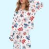America 250th Anniversary Red White Blue Silky Satin Pajama Set 4