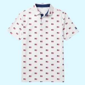 Hunter Goodman America Flag Polo Shirt 3