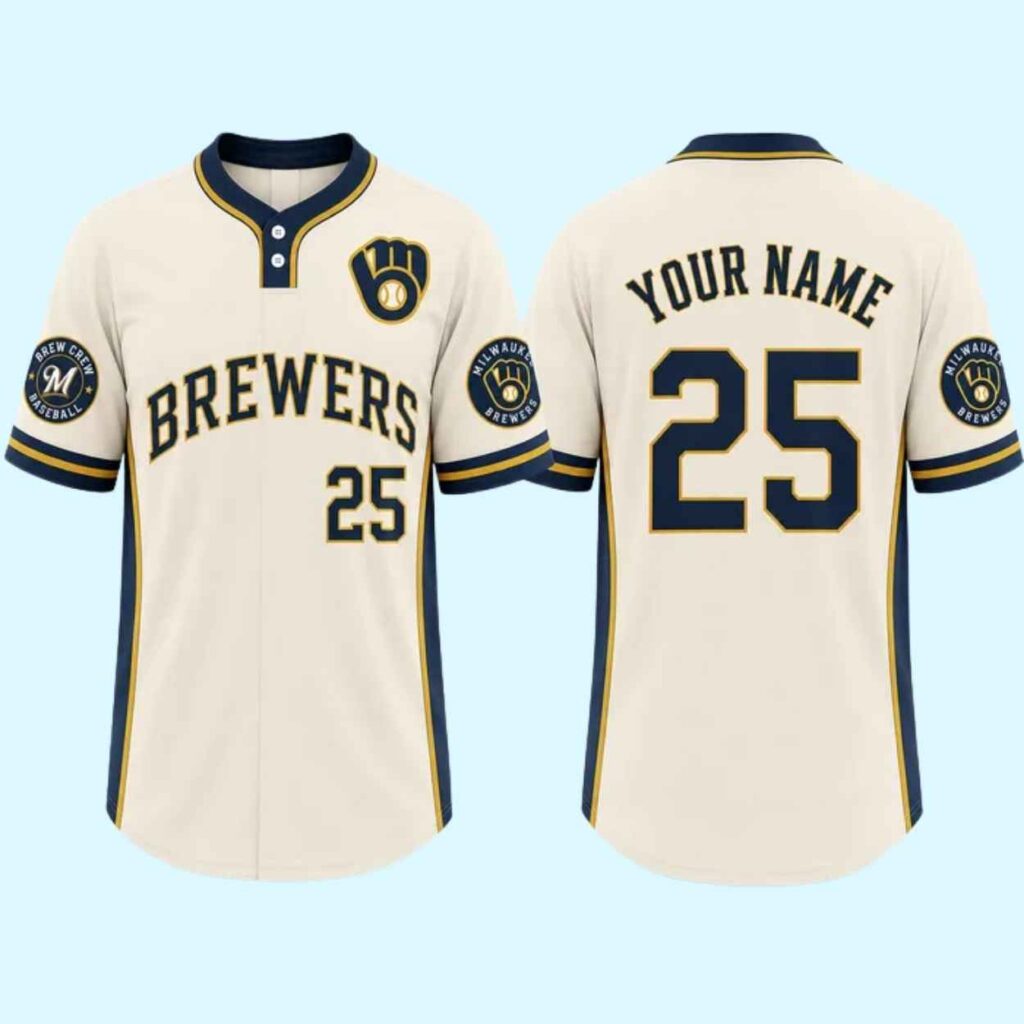 Milwaukee Brewers Personalized Baseball Jersey 2 Milwaukee Brewers Personalized Baseball Jersey 2