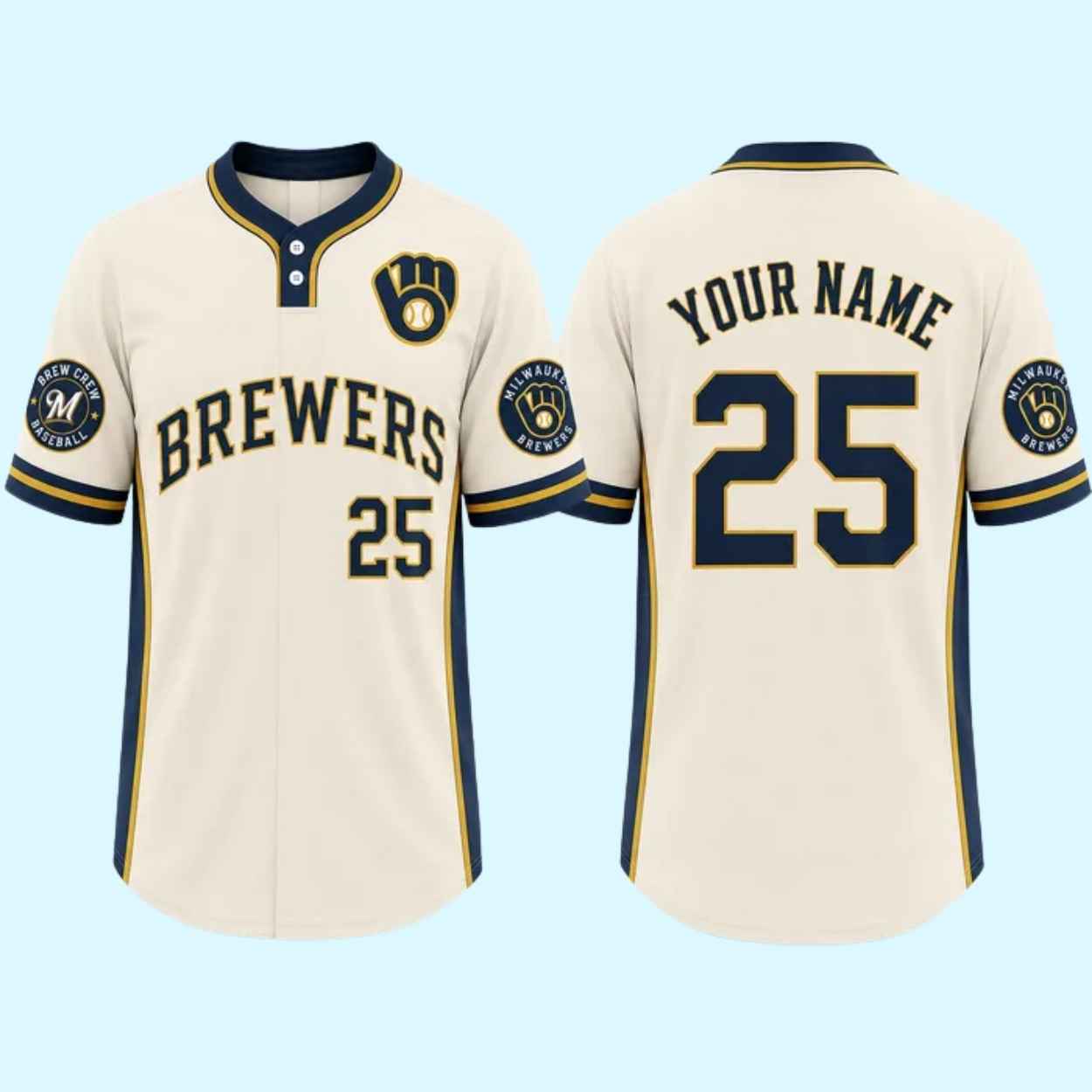 Milwaukee Brewers Personalized Baseball Jersey 2 Milwaukee Brewers Personalized Baseball Jersey 2