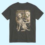 Retro Dalmatian Dog Tattoo Artist T-shirt