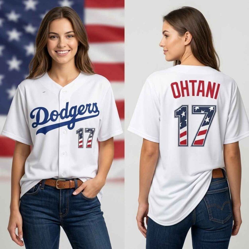 2026 Dodgers American Flag 4th Of July Jersey 3