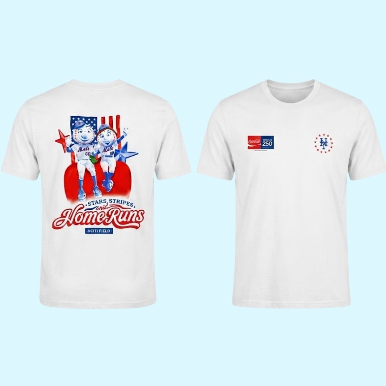 2026 Mets AMERICA250 MR AND MRS MET T-SHIRT Giveaway 1 2026 Mets AMERICA250 MR AND MRS MET T SHIRT Giveaway 1