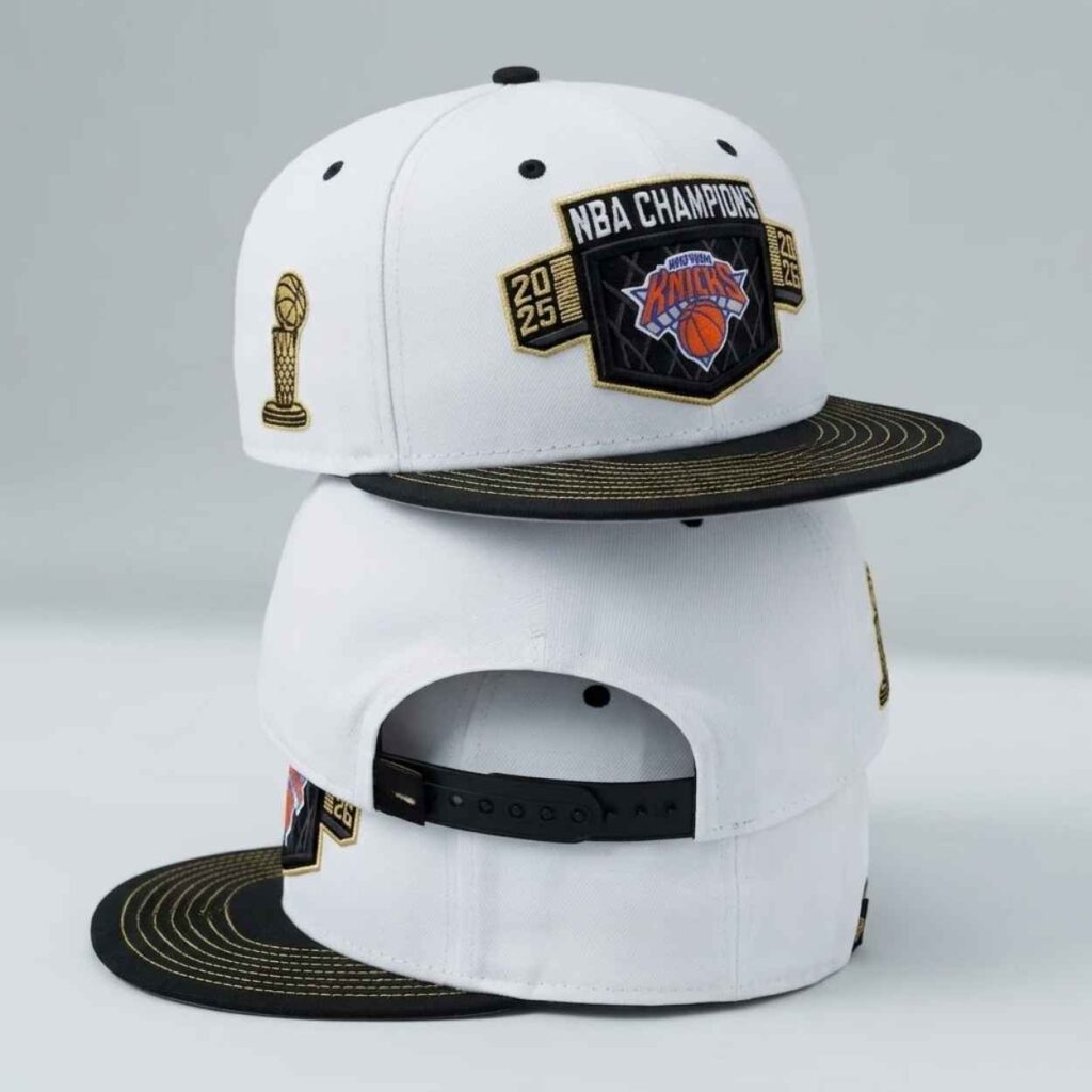 New York Knicks 2026 Finals Champions Locker Room Snapback Hat 3
