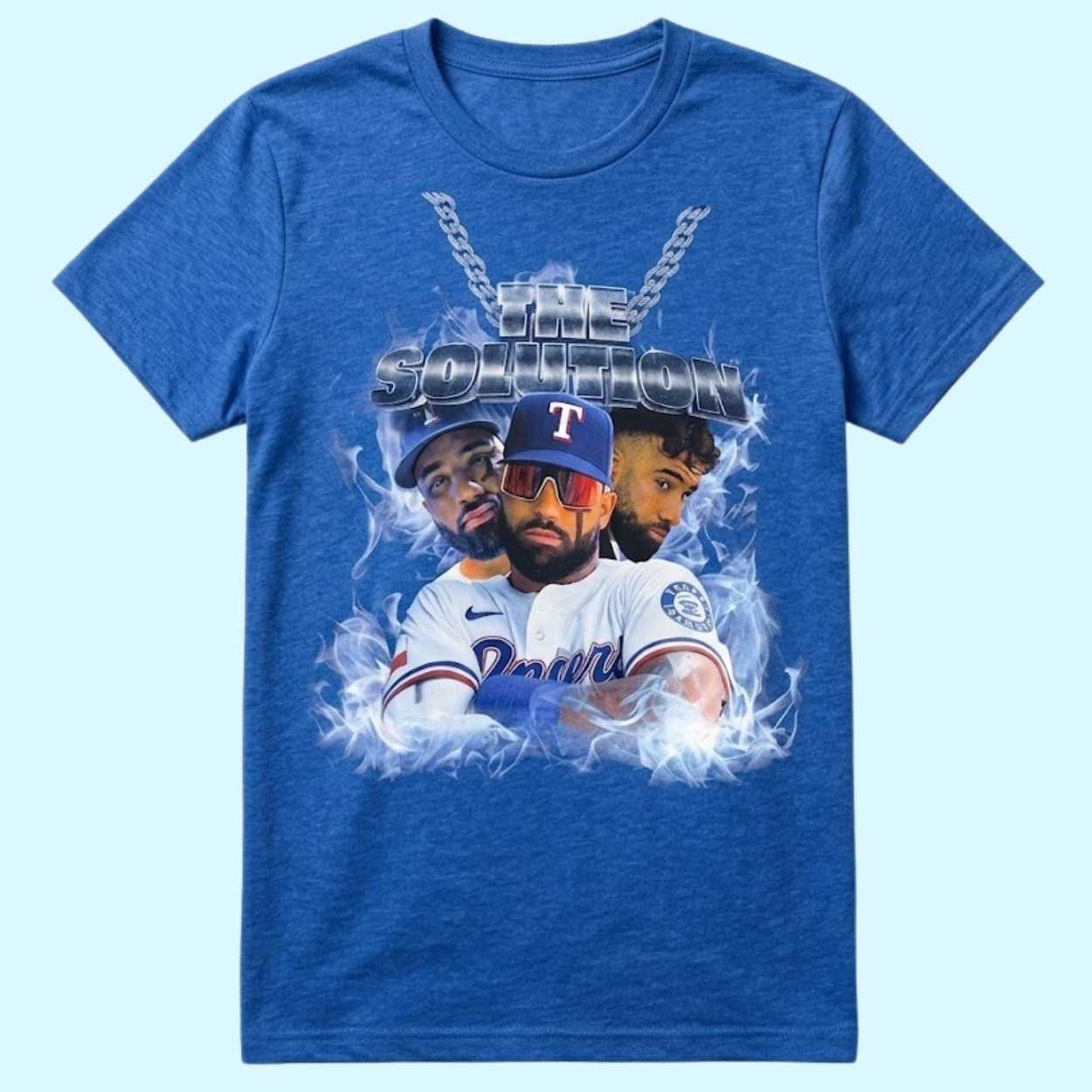 Rangers Ezequiel Duran’s The Solution Shirt 1 Rangers Ezequiel Duran's The Solution Shirt 1