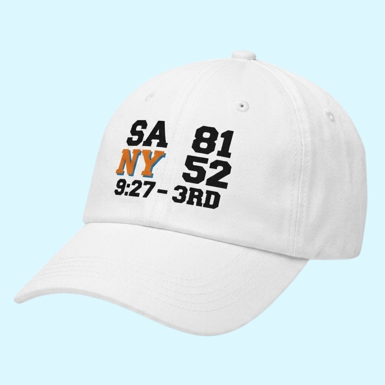 SA 81 NY 52 3rd Quarter Scoreboard Dad Hat 1 SA 81 NY 52 3rd Quarter Scoreboard Dad Hat 1