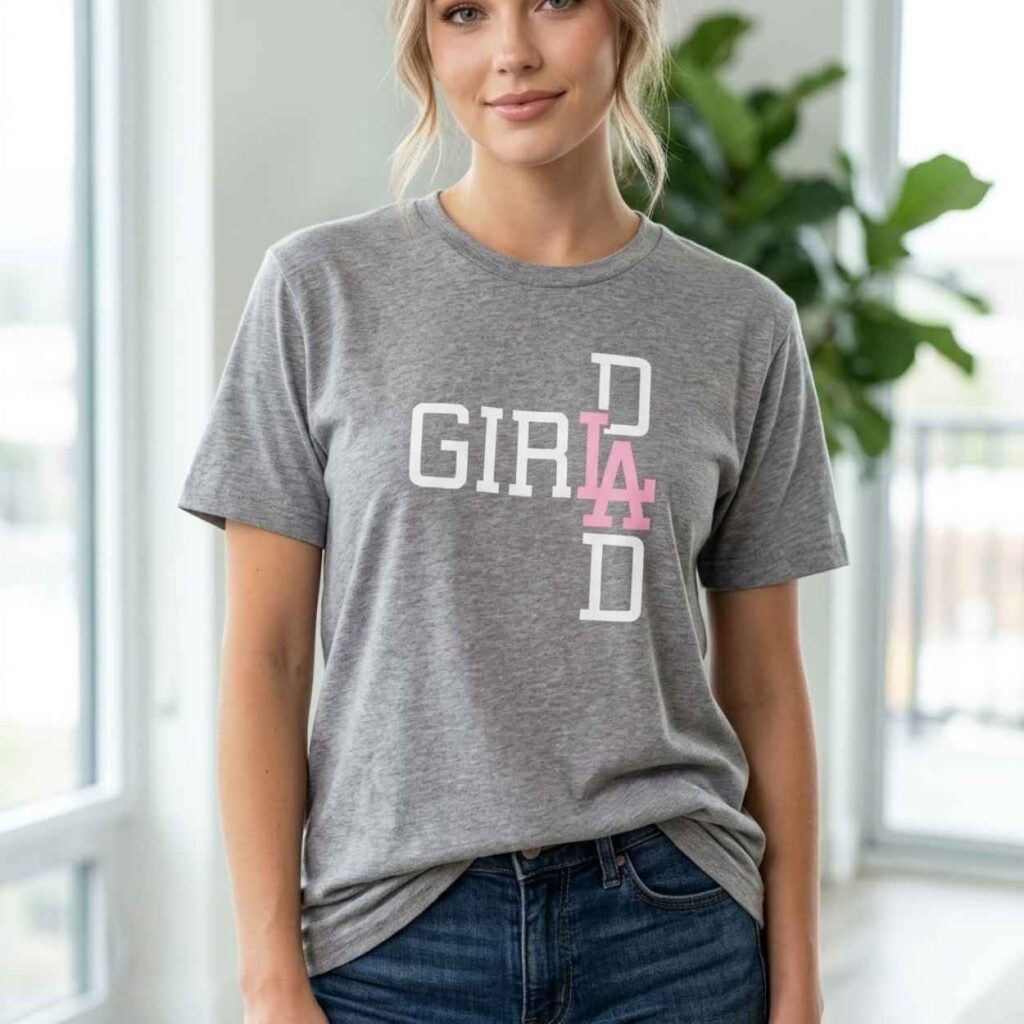 2026 LA Dodgers Girl Dad Shirt 3