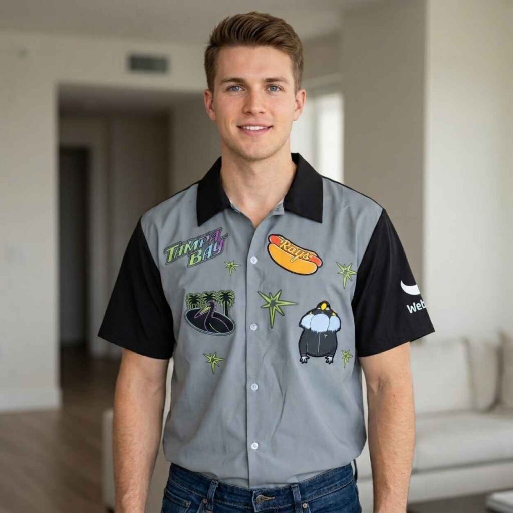 2026 Rays Giveaway City Connect Patch Button Up Shirt 2