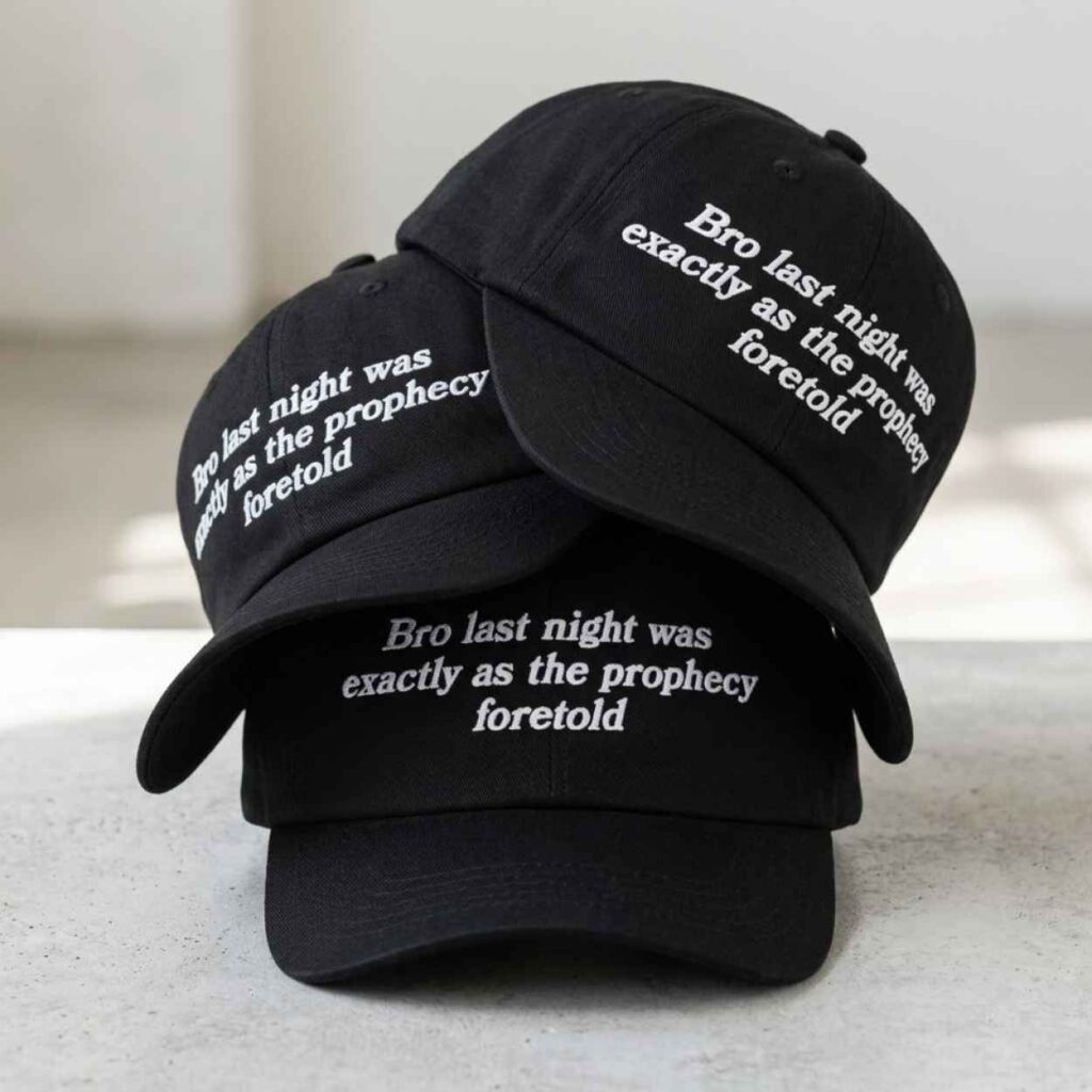 Bro Last Night Was Exactly As The Prophecy Foretold Hat 3