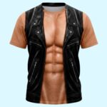 Funny 3D Muscle Chest Vest Beach Please Shirt