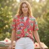 Los Angeles Angels City Connect Scenic Tri Blend Button Down Shirt 2