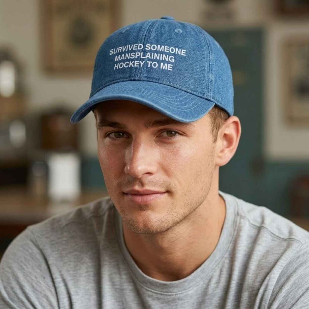 Survived Someone Mansplaining Hockey To Me Hat 3 Survived Someone Mansplaining Hockey To Me Hat 3