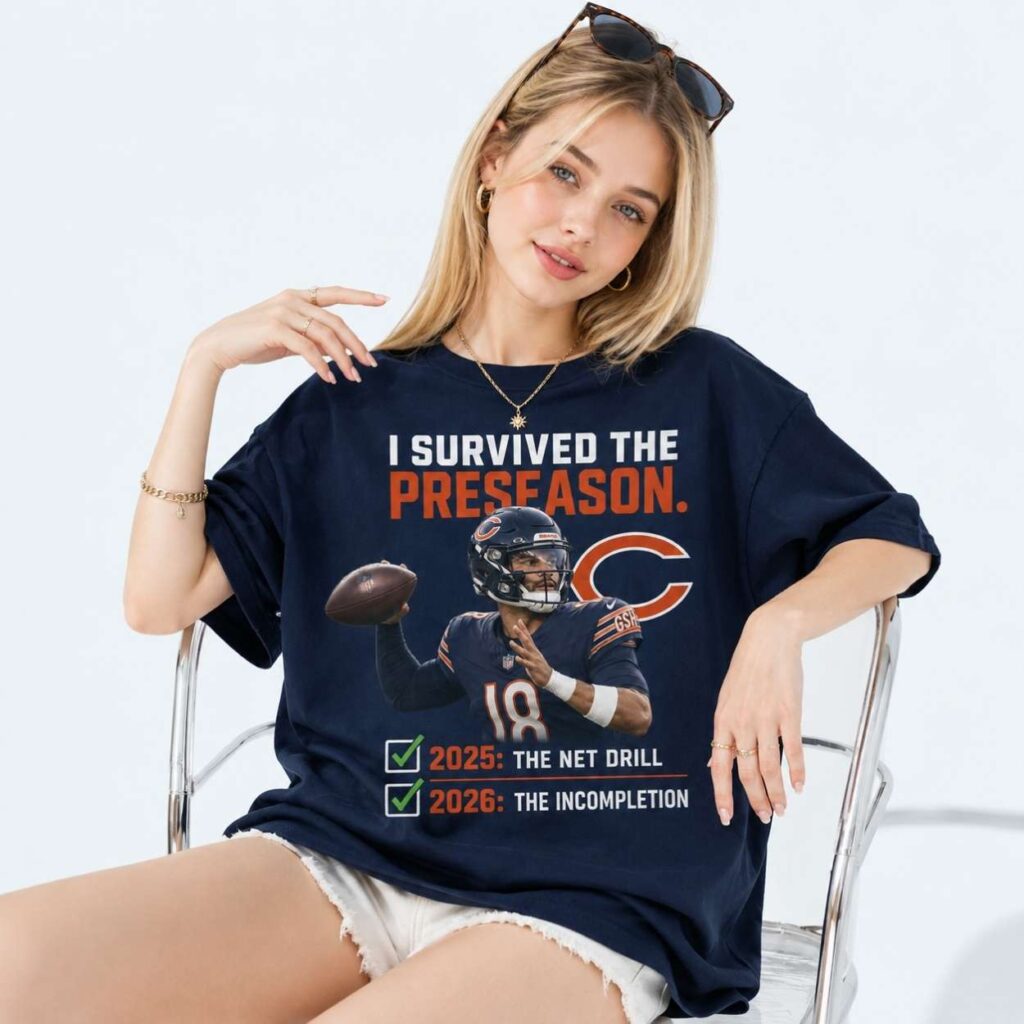 Caleb Williams I Survived The Preseason Chicago Football 2026 Shirt 2